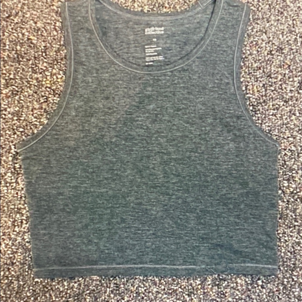 Girlfriend Collective Charcoal Crop Top